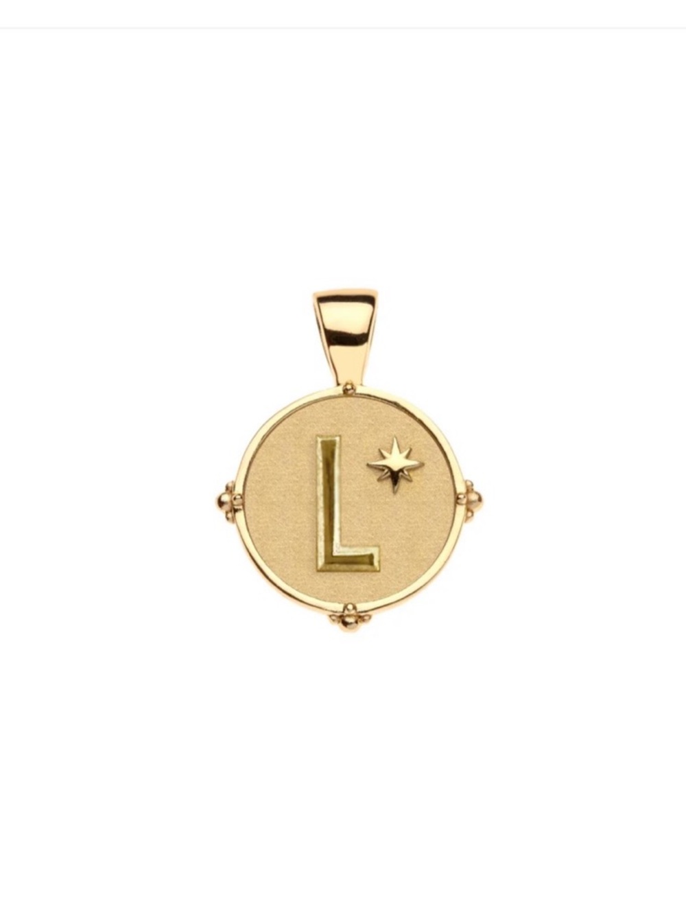 Jane Win Letter L Coin Pendant